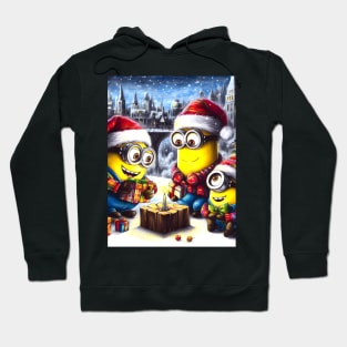 Merry Minions: Festive Christmas Art Prints Featuring Whimsical Minion Designs for a Joyful Holiday Celebration! Hoodie